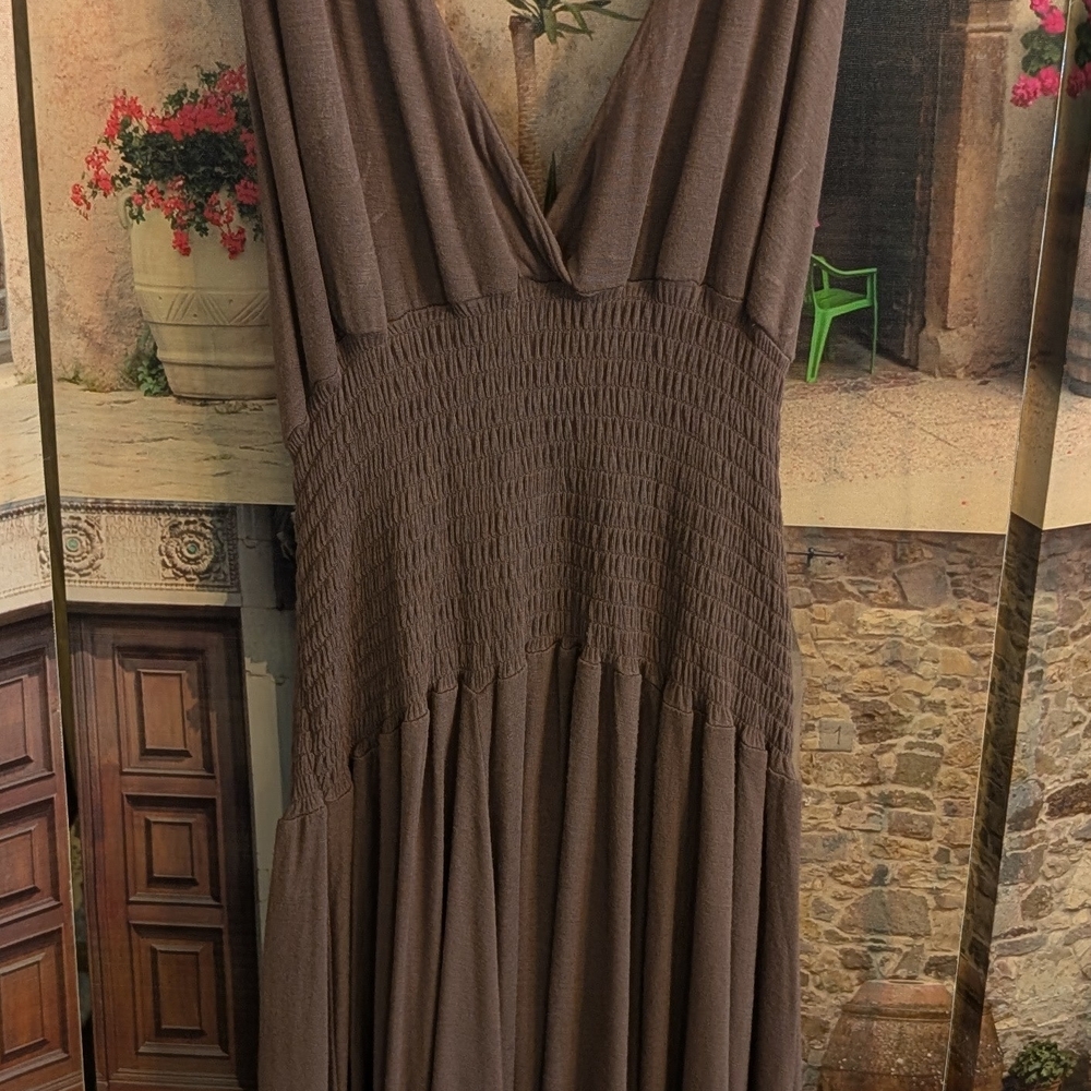 American Rag Brown Midi Halter Dress NWOT